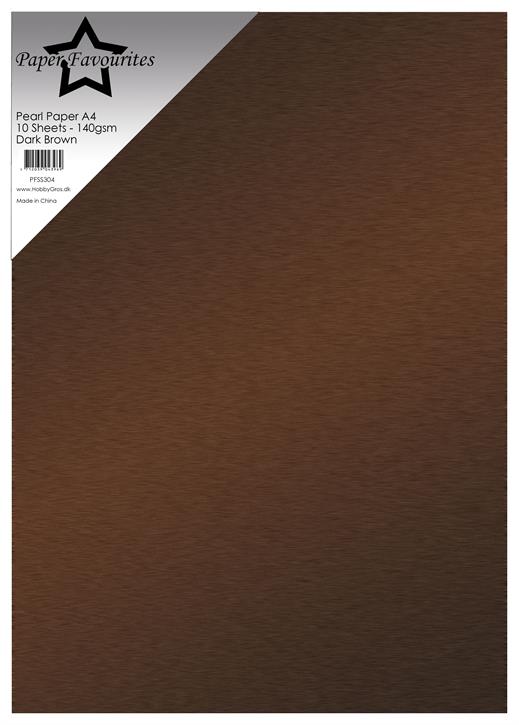 Paper Favourites Pearl Paper "Dark Brown"
