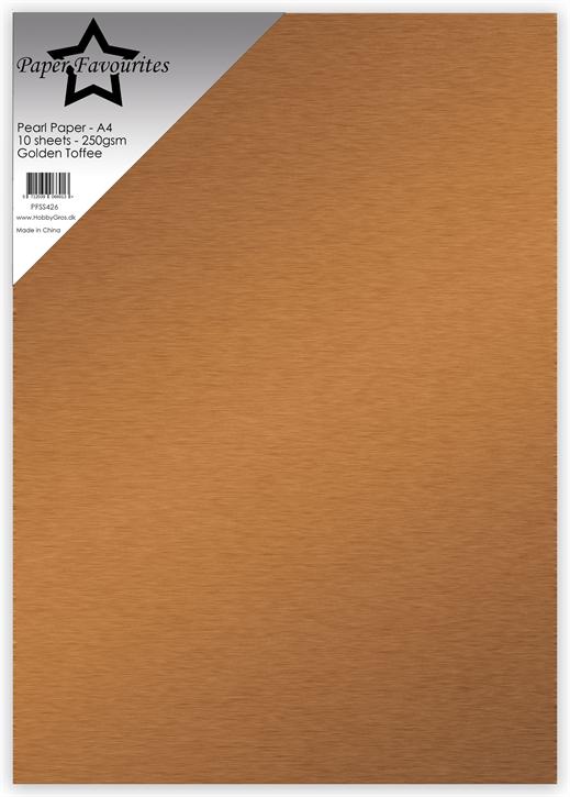 Paper Favourites Pearl Paper "Golden Toffee"