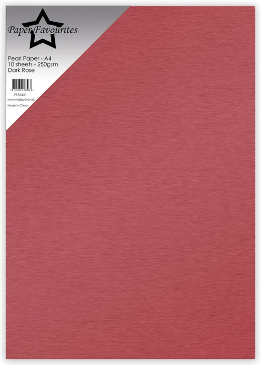 Paper Favourites Pearl Paper "Dark Rose"