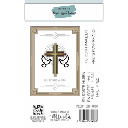 Dies Made With Love Deco Cross and Frame