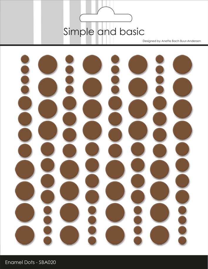 Simple and Basic Enamel Dots "Chocolate Brown"