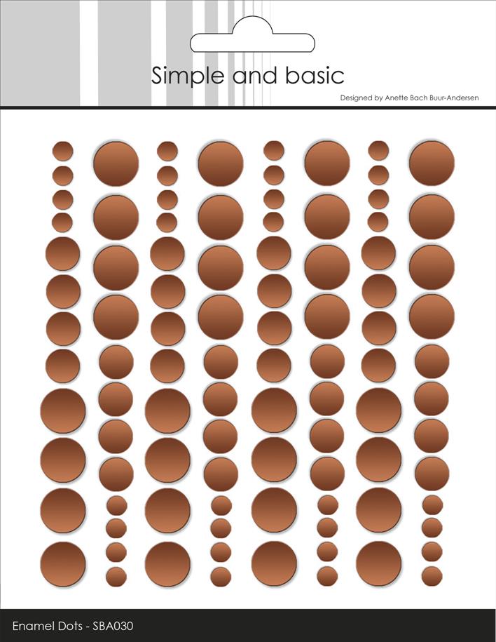 Simple and Basic Enamel Dots "Metallic Copper - Matte"