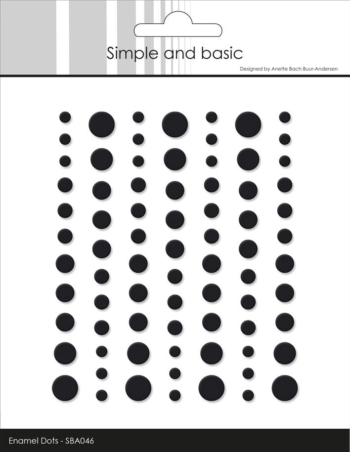 Simple and Basic Matte Enamel Dots "Black