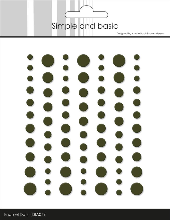 Simple and Basic Matte Enamel Dots "Forest Green