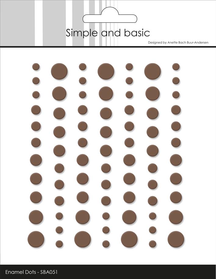 Simple and Basic Matte Enamel Dots "Coffee