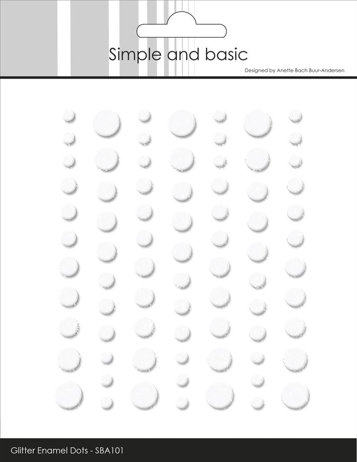 Simple and Basic Gliter Enamel Dots "Soft White