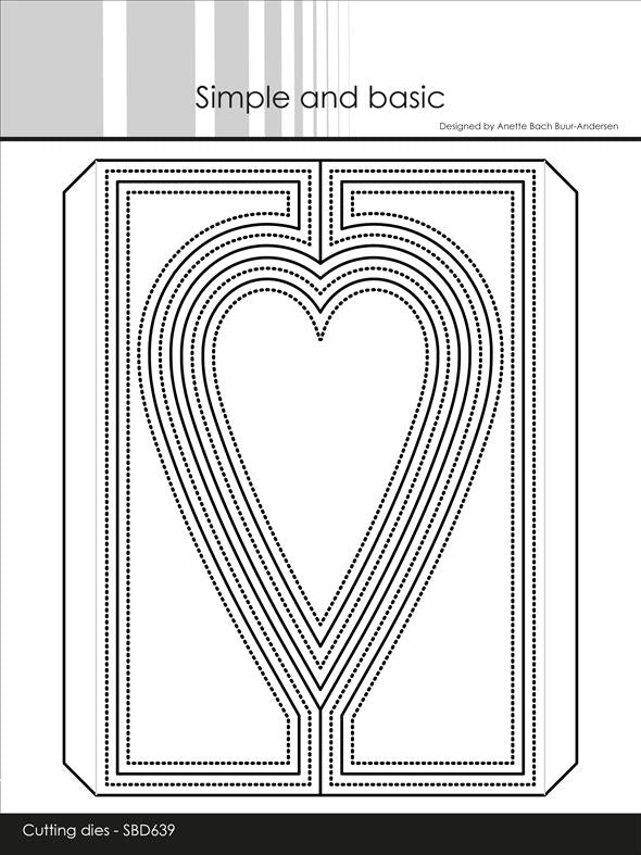 Simple and Basic die "A6 Heartshaped Gatefold
