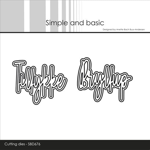 Simple and Basic dies "Tillykke / Bryllup"