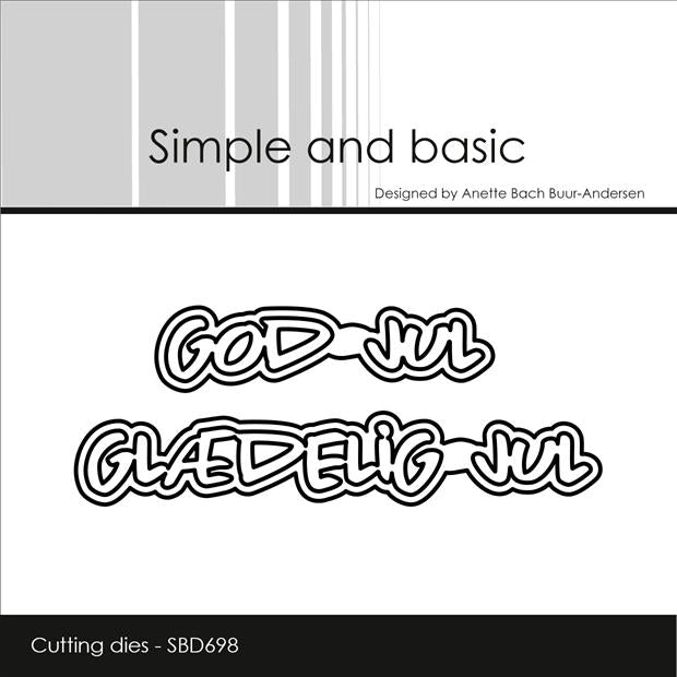 Simple and Basic dies "God Jul / Glædelig Jul"