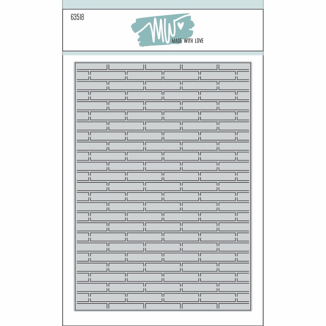 Dies Made With Love Brick Background