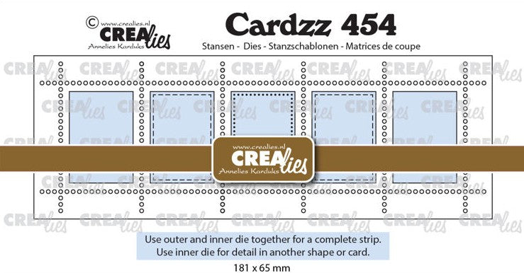 Cardzz stansen no. 454, Postage stamp strip XL 5x vertical