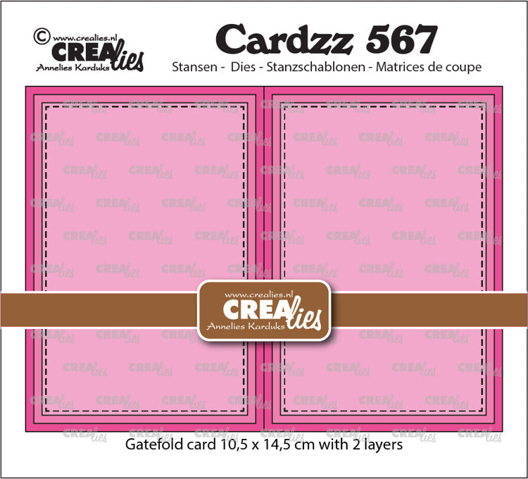 Cardzz dies no. 567, Gatefold rectangle card horizontal