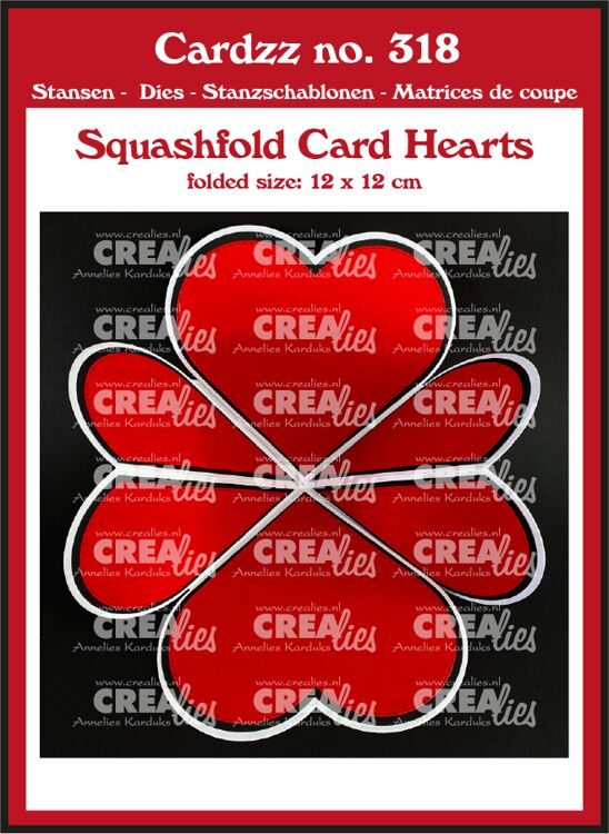 Cardzz stansen no. 318, Squashfold Card hart 12 cm