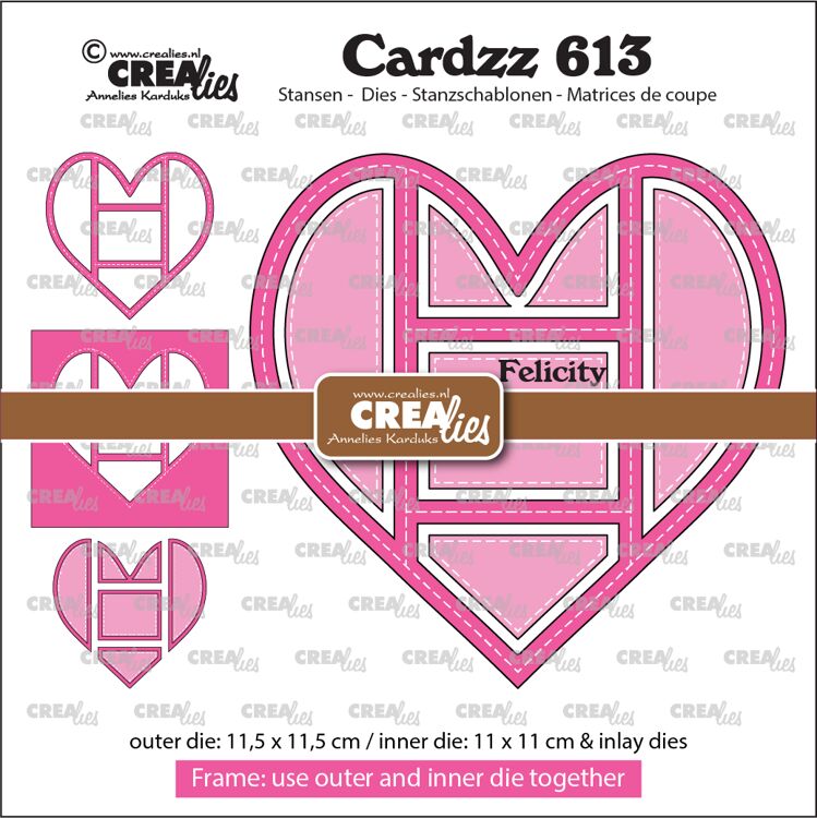 Cardzz stansen no. 613, Frame & Inlay Felicity