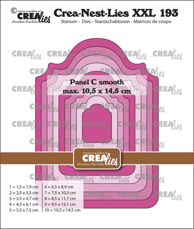 Crea-Nest-Lies XXL dies no. 193, Panel C smooth
