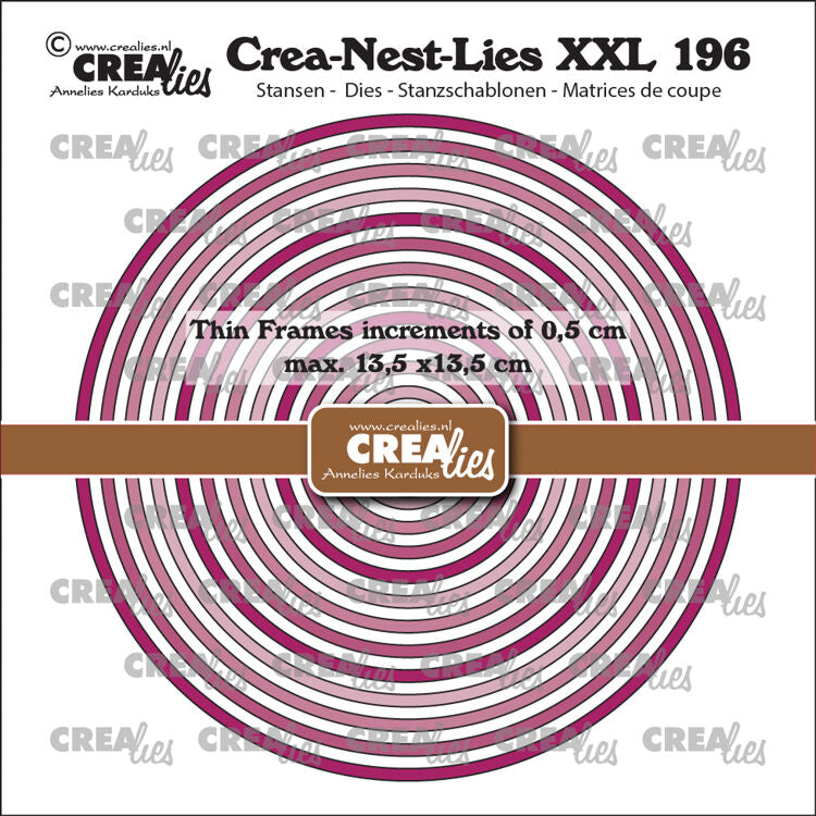 Crea-Nest-Lies XXL dies no. 196, Thin Frames Circles smooth