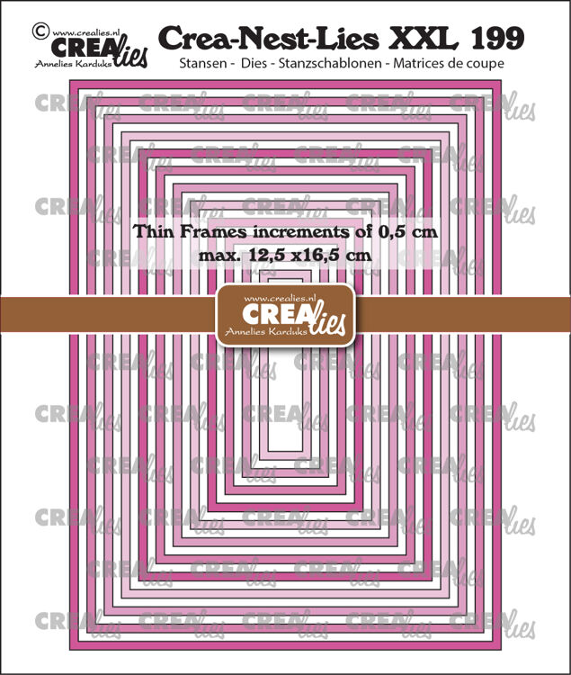 Crea-Nest-Lies XXL dies no. 199, Thin Frames Rectangles smooth