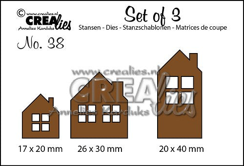 Set of 3 dies no. 38, Houses