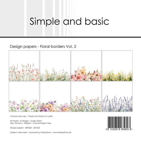 Simpel and Basic Design Papers Floral borders