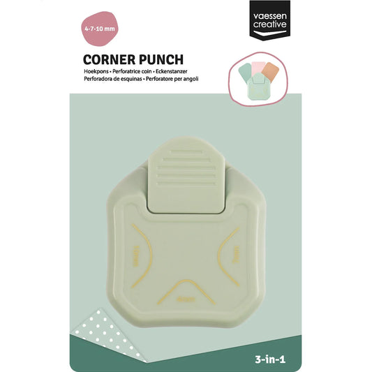 Vaessen Creative • 3-in-1 Corner Punch 4-7-10mm Mint