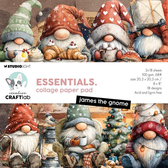 Studio Light Collage Paper Pad "James the gnome"