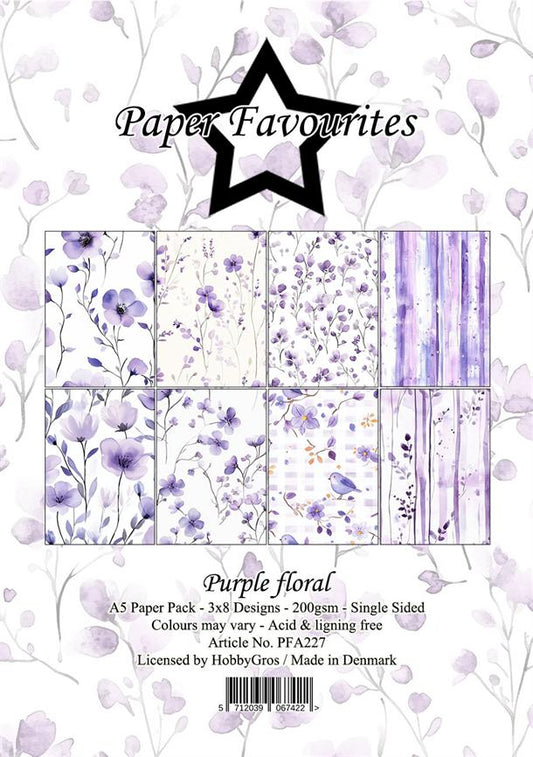 Paper Favourites Paper Pack "Purple floral"