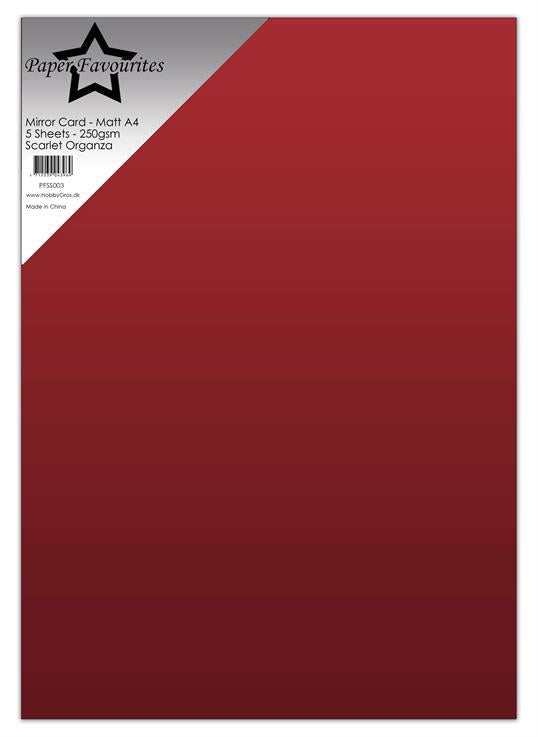 Paper Favourites Mirror Card Mat "Scarlet Organza"