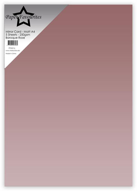 Paper Favourites Mirror Card Matt "Baroque Rose"