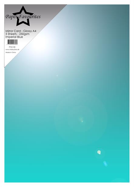 Paper Favourites Mirror Card Glossy "Imperial Blue"