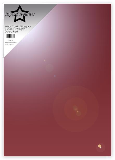 Paper Favourites Mirror Card Glossy "Opera Red"