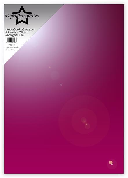 Paper Favourites Mirror Card Glossy "Midnight Plum"