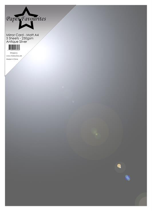 Paper Favourites Mirror Card Glossy "Antique Silver"