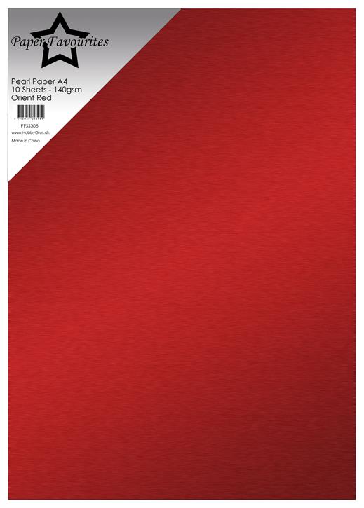 Paper Favourites Pearl Paper "Orient Red"