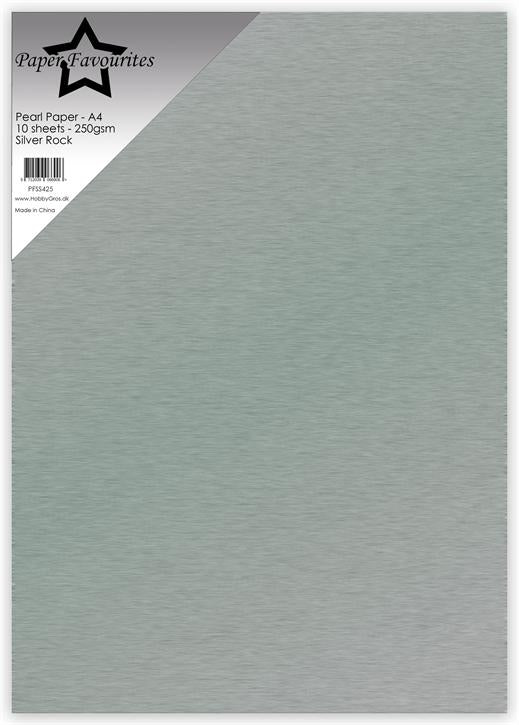 Paper Favourites Pearl Paper "Silver Rock"