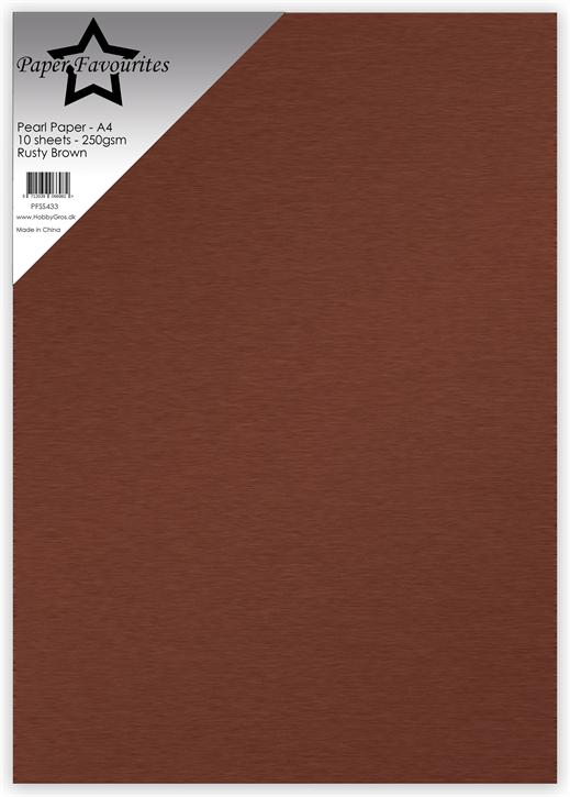 Paper Favourites Pearl Paper "Rusty Brown"