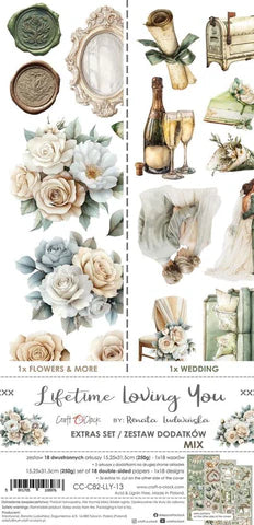 Craft O'Clock Paper Pack "Lifetime loving you - Extras Set - Mix
