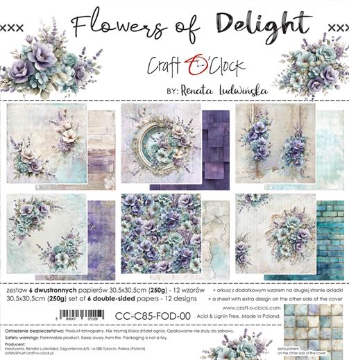 Craft O'Clock Paper Pack "FLOWERS OF DELIGHT" - 30,5x30,5cm