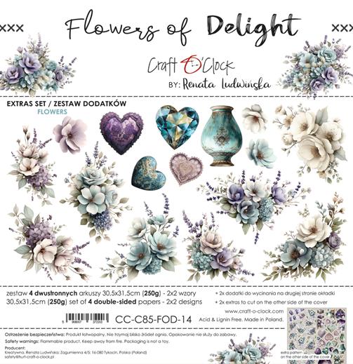 Craft O'Clock Paper Pack "Flowers of Delight - Extras Set - Flowers"