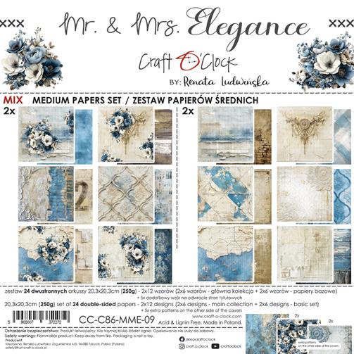 Craft O'Clock Paper Pack "MR. & MRS. ELEGANCE" - 20,3x20,3cm