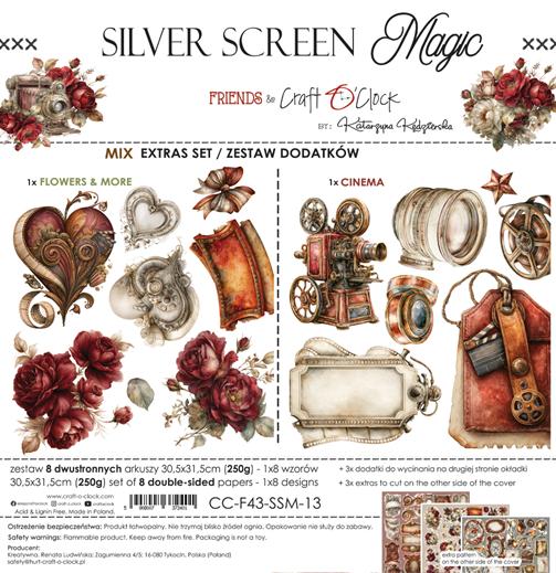 Craft O'Clock Paper Pack "SILVER SCREEN MAGIC" - mix