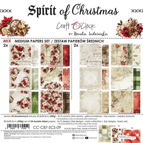 Craft O'Clock Paper Pack "Spirit of Christmas - 20,3x20,3cm"