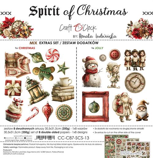 Craft O'Clock Paper Pack "Spirit of Christmas - Extras Set - Mix"