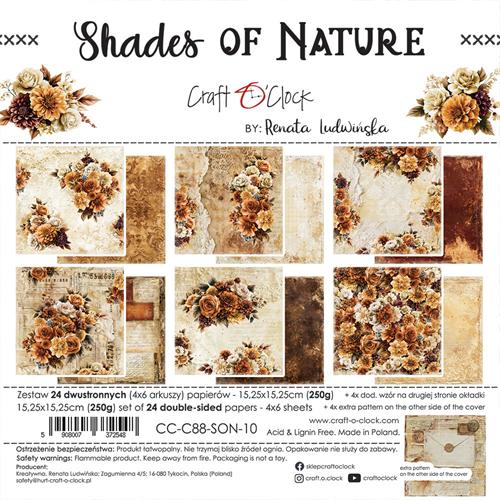 Craft O'Clock Paper Pack "Shades of Nature - 15,25x15,25cm"