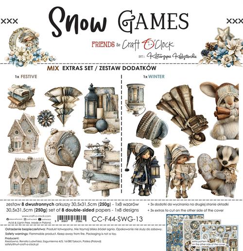 Craft O'Clock Paper Pack "Snow Games - Extras Set - Mix"