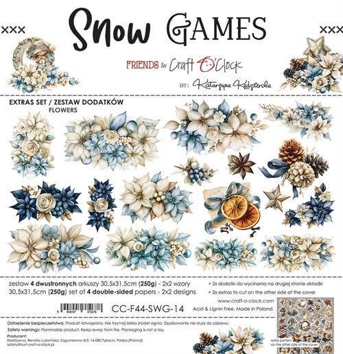 Craft O'Clock Paper Pack "Snow Games - Extras Set - Flowers"