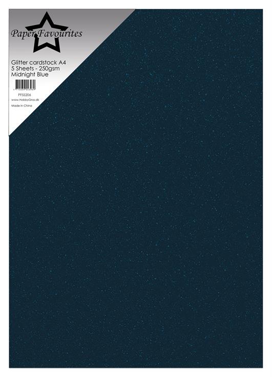 Paper Favourites Glitter Cardstock "Midnight Blue"