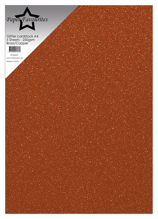 Paper Favourites Glitter Cardstock "Brass/Copper"