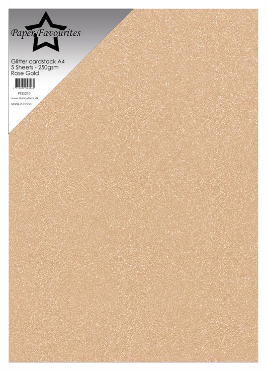 Paper Favourites Glitter Cardstock "Rose Gold"