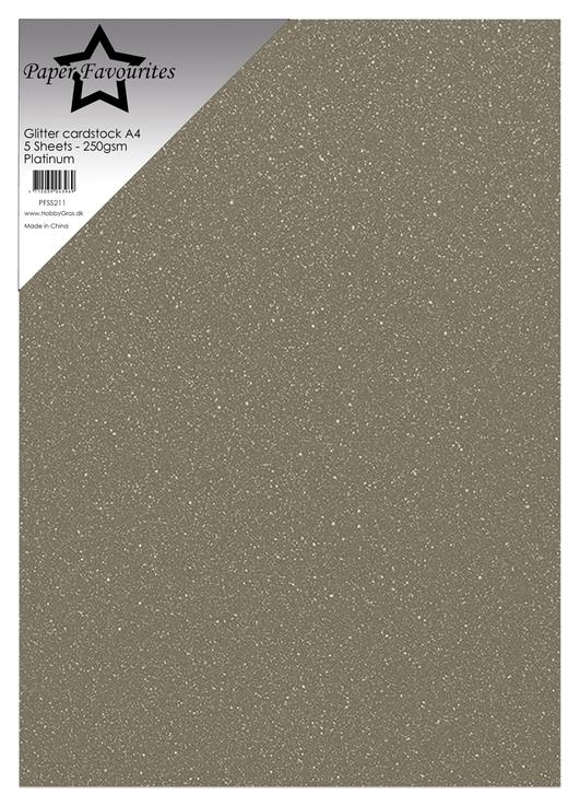 Paper Favourites Glitter Cardstock "Platinum"