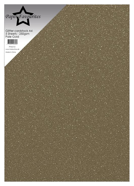 Paper Favourites Glitter Cardstock "Pale Gold"